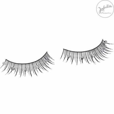 Falsche Wimpern mit Silber-Perlen – Karnevals-Accessoires und Kostüme jetzt online kaufen!