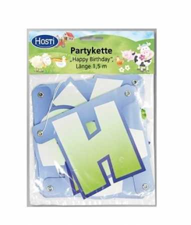 Geburtstags-Girlande Happy Birthday »Farm Animals« 150cm ▷ Partyzubehör jetzt bestellen!