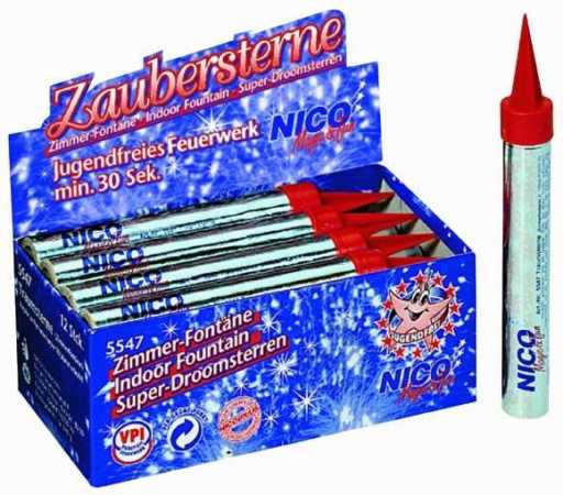 Zimmerfontäne "Zaubersterne" klein - Abnahmemenge: 1 Stück oder 12 Stück