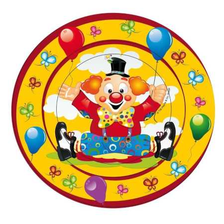 Papp-Teller "Clown" - 8 Stück