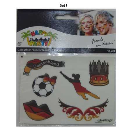 Colourface - "Deutschland" - 6 Sticker/Bogen