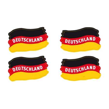 Colourface - "Deutschland-Flagge" - 4 Sticker/Bogen