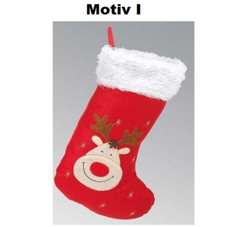 Preview: Filzstiefel mit Bestickung und Plüschrand - verschiedene Motive