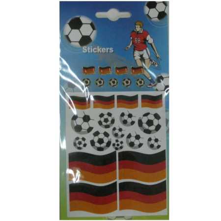 Fußball- und Fahnen-Sticker bzw. -Tattoos