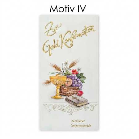 Grusskarte - Goldkonfirmation - verschiedene Motiv