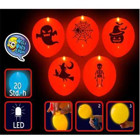 Preview: LED-Luftballons "Halloween" - 5 Stück/Paket