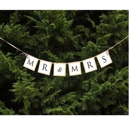 Girlande "Mr & Mrs." - Länge: 77 cm