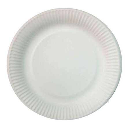 Pappteller - weiß -  D: 23 cm  - 5 x 100 Stück