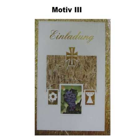 Preview: Konfirmations-Einladung mit Innentext - 5 Stück