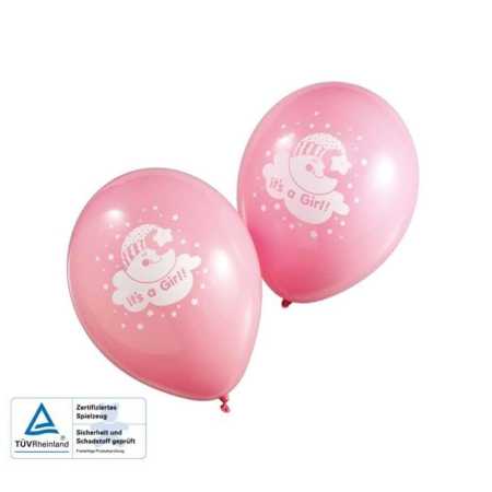 Preview: Luftballon "It's a boy" oder "It's a girl" - 5 Stück - Farbe: hellblau oder rosa