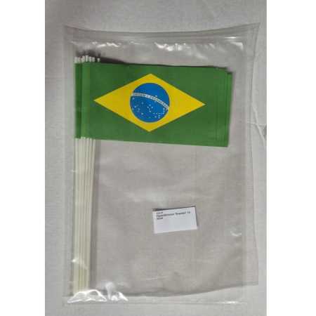 Papierfähnchen "Brasilien" 10 Stück