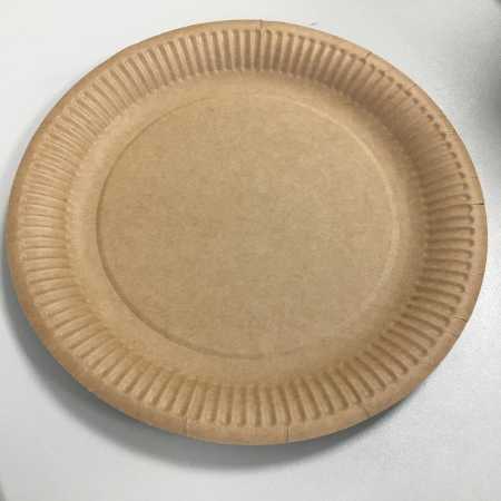Pappteller - braun -  Durchmesser: 23 cm  - 50 Stück