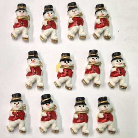 Schneemann - 23 mm - 12 Stück
