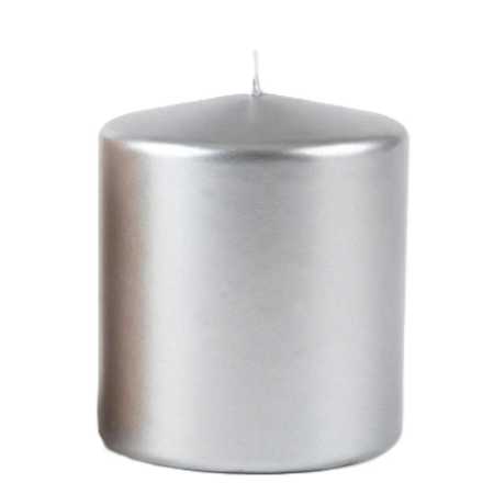 Preview: Stumpenkerze - Durchmesser: 100 mm - Höhe: 160 mm - Farbe: gold oder silber