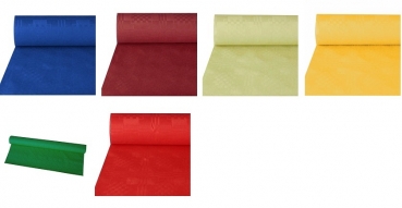Tischrolle mit Damastdruck - 1 m  breit - 50 m - verschiedene Farben