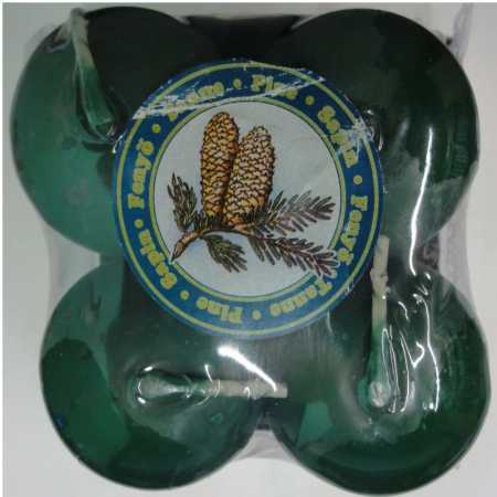 Weihnachtskerzen - Duftstumpen - 40 x 60 - 4 Stück - grün oder bordeaux