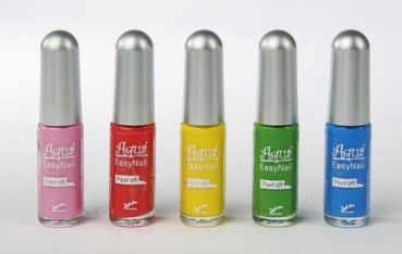Aqua-Nagellack - 5 ml - Farbe: blau, gelb, grün oder rot