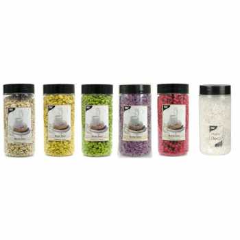 Deko-Granulat - 2 - 3 mm - 500 ml - Farben: champagner, gelb, apfelgrün, lila, rot oder weiß