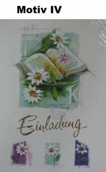 Konfirmations-Einladung mit Innentext - 5 Stück