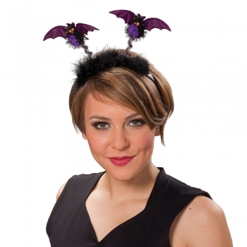 Fledermaus Haarreif schwarz-lila
