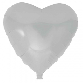Folienballon "Herz" - Durchmesser: ca. 45 cm - Farbe: rot oder weiß