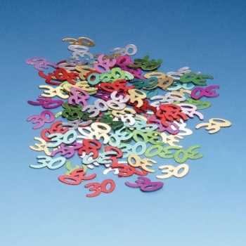 Folien-Konfetti - Zahlen - bunt - 15 g - Zahl: 18, 25, 30, 40, 50, 60, 70 oder 80