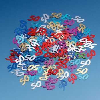 Folien-Konfetti - Zahlen - bunt - 15 g - Zahl: 18, 25, 30, 40, 50, 60, 70 oder 80