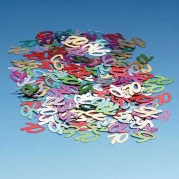 Folien-Konfetti - Zahlen - bunt - 15 g - Zahl: 18, 25, 30, 40, 50, 60, 70 oder 80