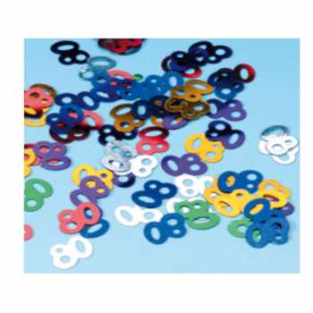 Folien-Konfetti - Zahlen - bunt - 15 g - Zahl: 18, 25, 30, 40, 50, 60, 70 oder 80