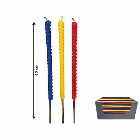 Gartenfackel - Länge: ca 60 cm - bunt - 3 Stück