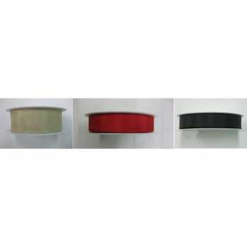 Geschenkband mit Drahtkante "French Kiss" - Breite: 25 mm - Länge: 50 m/Rolle - Farbe: karamell, rot, schwarz oder weiß