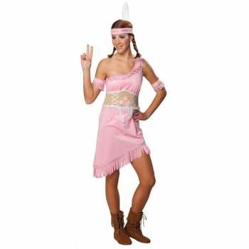 Indianerkleid "Indianerin rosa" - Größe: 34, 36, 38, 40 oder 42 - ohne Stirnband