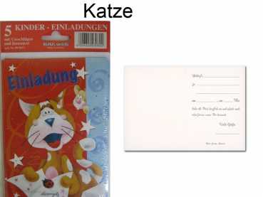 Kinder-Einladungen mit Umschlag und Innentext