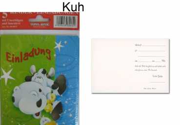 Kinder-Einladungen mit Umschlag und Innentext