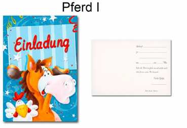 Kinder-Einladungen mit Umschlag und Innentext