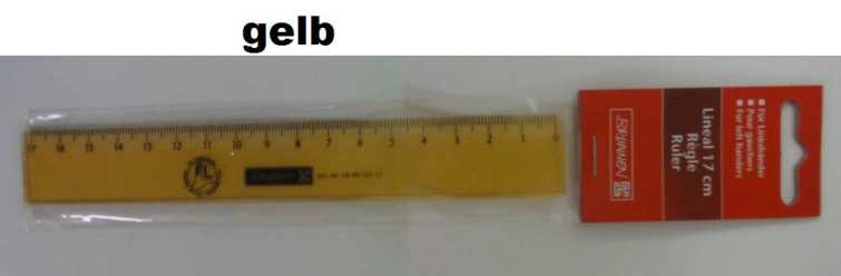 Lineal - Linkshänder - 17 cm - verschiedene Farben