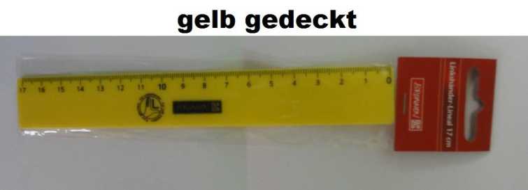 Lineal - Linkshänder - 17 cm - verschiedene Farben