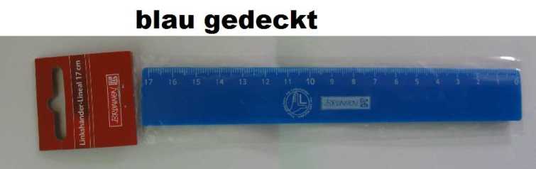 Lineal - Linkshänder - 17 cm - verschiedene Farben