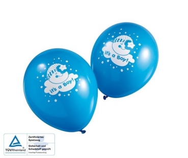 Luftballon "It's a boy" oder "It's a girl" - 5 Stück - Farbe: hellblau oder rosa