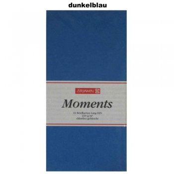 Moments-Briefkarten - Din lang - 10 Stück - verschiedene Farben