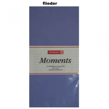 Moments-Briefkarten - Din lang - 10 Stück - verschiedene Farben
