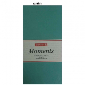 Moments-Briefkarten - Din lang - 10 Stück - verschiedene Farben