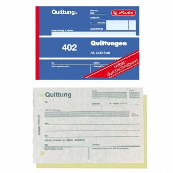 Quittungsblock - DINA6 - 2 x 40 Blatt