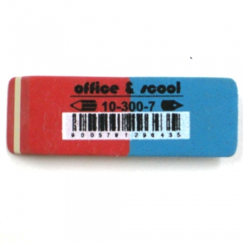 Radiergummi - rot/blau