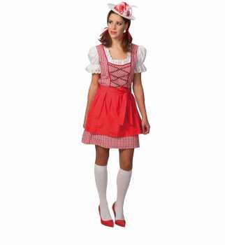Damenkostüm - Dirndl - rot - Größe: 36 - 46