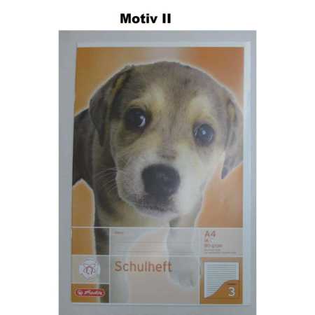 Schulheft - DIN A4 - Lineatur 3 - 16 Blatt - verschiedene Motive