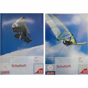 Schulheft - DIN A4 - Lineatur 22 - 16 Blatt - Sportmotive