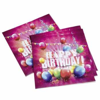Serviette »Happy Birthday« kaufen | im Online-Shop von Papier & Party