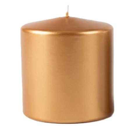 Preview: Stumpenkerze - Durchmesser: 100 mm - Höhe: 160 mm - Farbe: gold oder silber