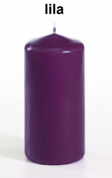 Stumpenkerze - Durchmesser: 50 mm - Höhe: 100 mm - verschiedene Farben